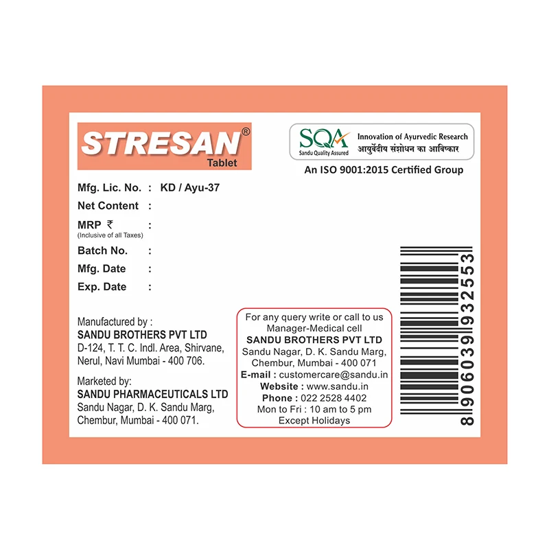 Sandu Ashwagandharishta (450 ml) & Stresan (30 Tabs) - Image 4