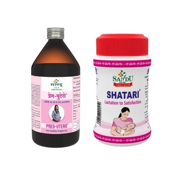 Sandu Preg-Utero (450 ml) & Sandu Shatari (200 g) ~ Ayurvedic Medicine During Pregnancy