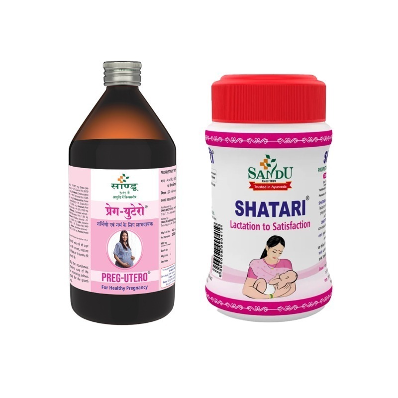 Sandu Preg-Utero (450 ml) & Sandu Shatari (200 g) ~ Ayurvedic Medicine During Pregnancy